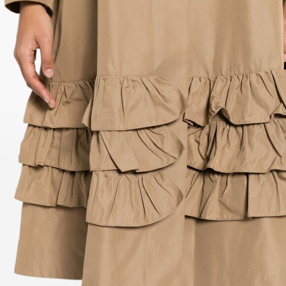 MOLLY GODDARD Lacey Trench Coat Ruffle Trim NWT - $1380- Size - 2-Small - Picture 4 of 4